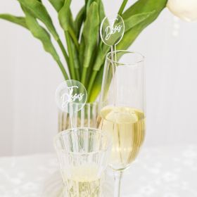 Clear Acrylic Wedding Table Sign - Welcome to Our Wedding