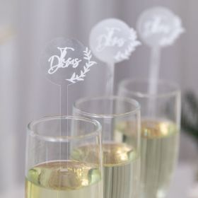 Clear Acrylic Wedding Table Sign - Welcome to Our Wedding