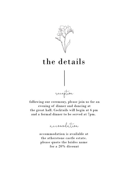 Dainty Flower Information Card by Lauren D.