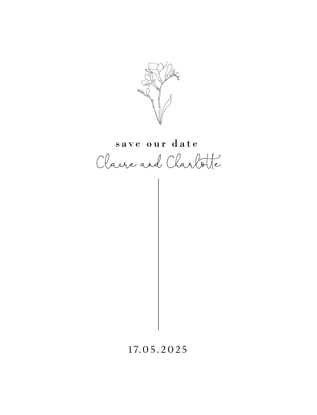 Dainty Flower Save The Date Cards by Lauren D.