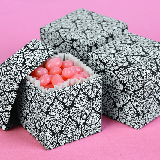 Damask 2 Piece Favor Boxes-Lot Of 15