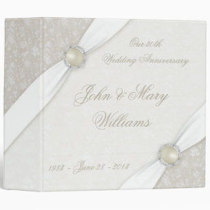 Damask 30th Wedding Anniversary Binder