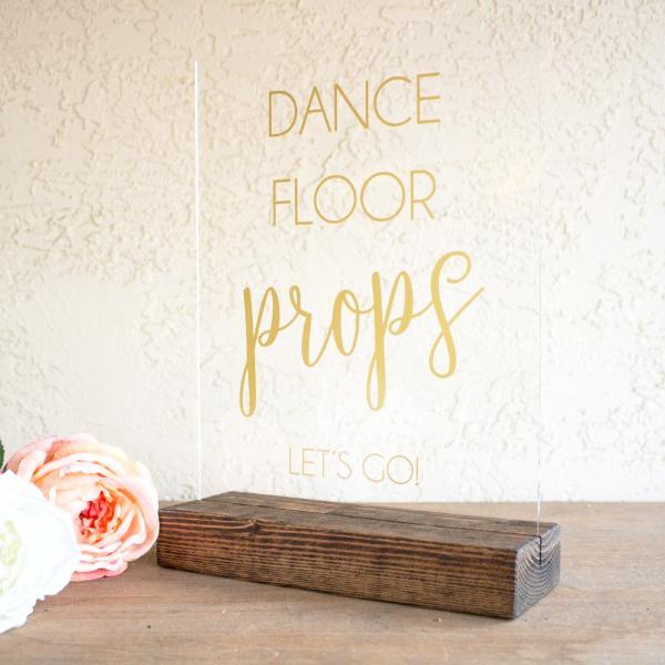 Dance Floor Props Acrylic Sign