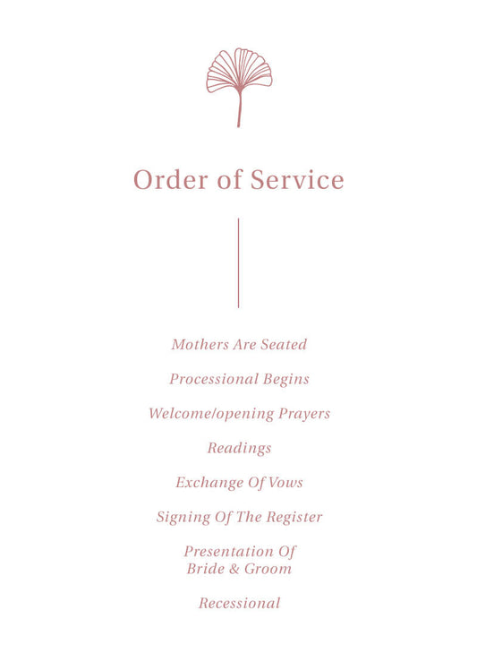 Dancing Ginkgo Wedding Program by Nicole C.