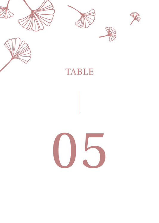 Dancing GinkgoTable Number by Nicole C.