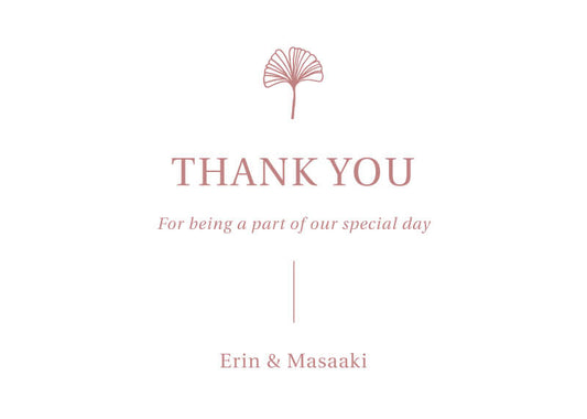 Dancing Ginkgo Thank You Card by Nicole C.