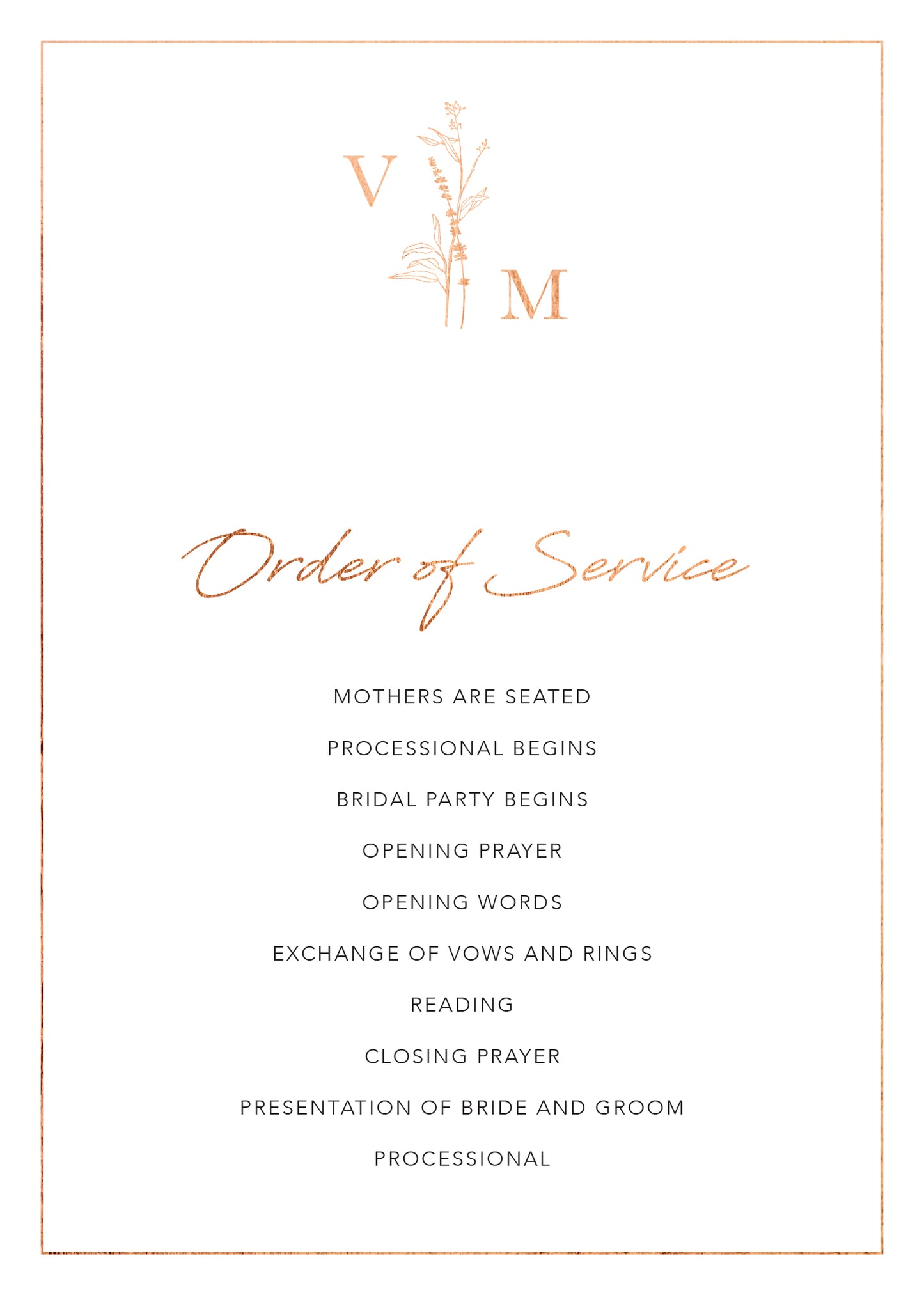 Dark Romance Wedding Program by Lisa P.