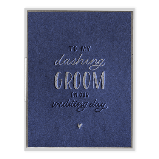 Dashing Groom Wedding Card
