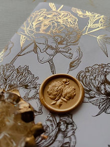 Gold Foil Pressed Wedding Invitations with Gold Foil Vellum Jackets 900