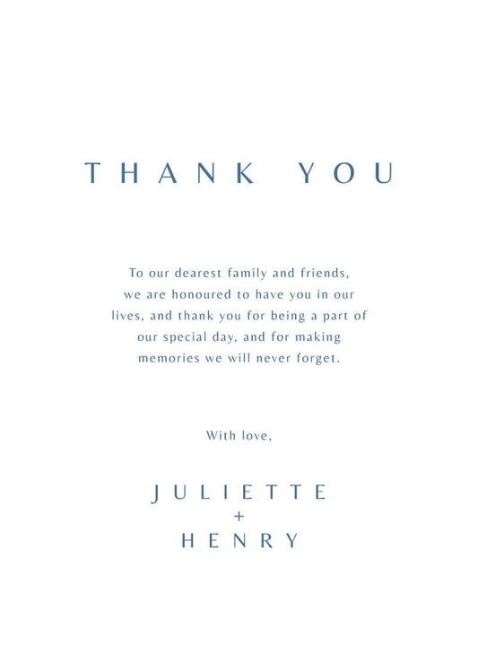 Deep Blue Thank You Card by Nicole C.