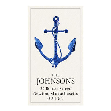 Delftware Anchor Panoramic Return Address Labels