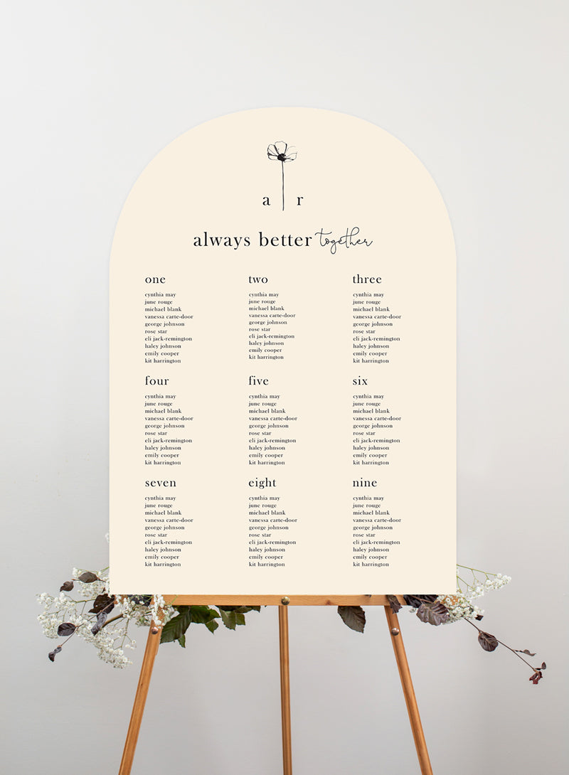 Delicate Poppy Seating Chart by Lauren D.