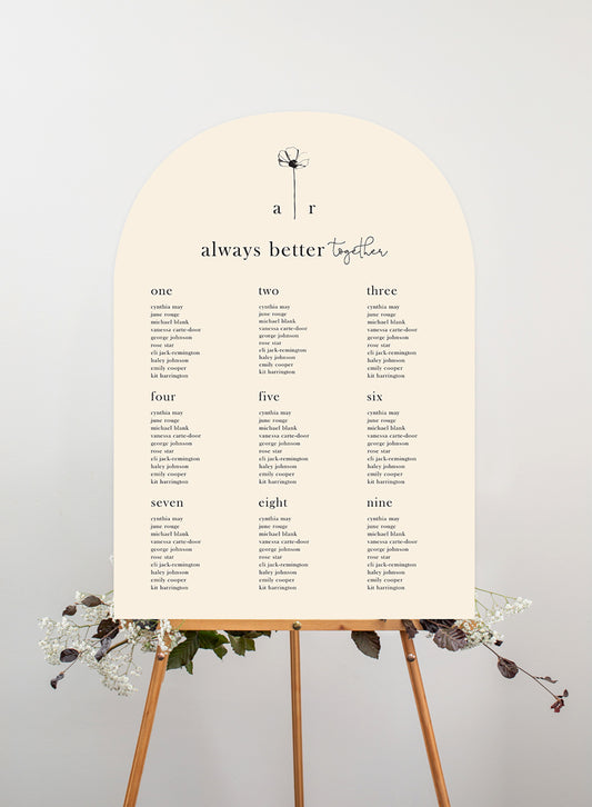 Delicate Poppy Seating Chart by Lauren D.