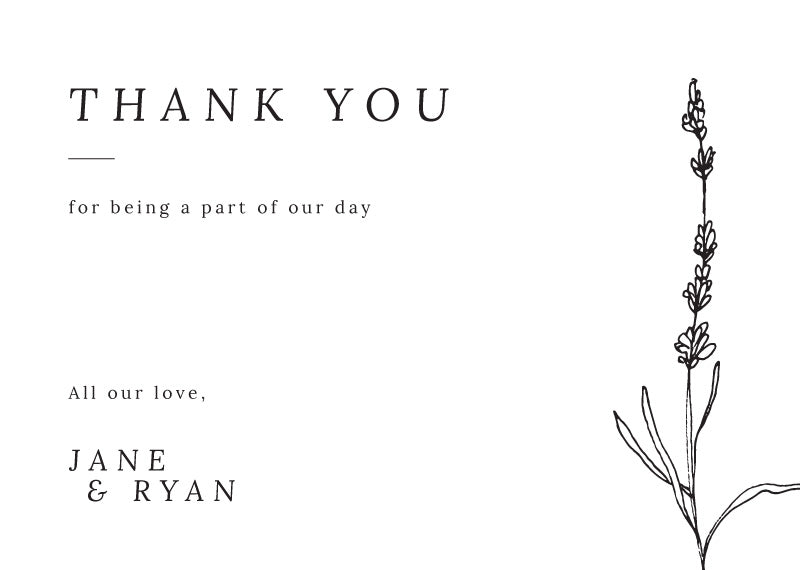 Delicate Lavender Thank You Card by Nicole C.