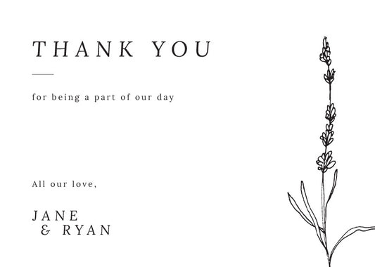 Delicate Lavender Thank You Card by Nicole C.