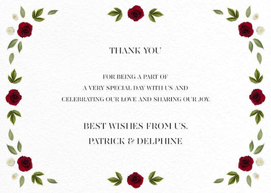 Delphine Rouge Thank You Card by Tenille R.