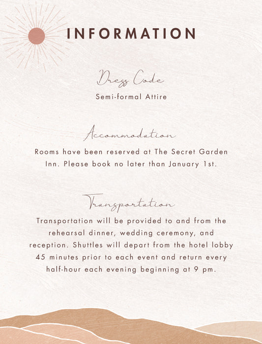 Desert Daydream Information Card by Joy