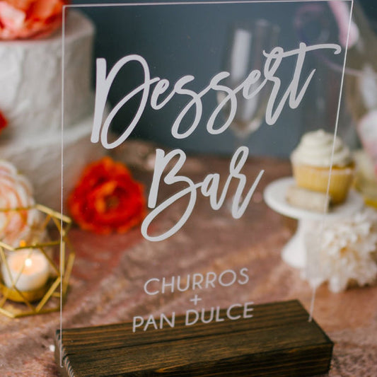 Dessert Bar Customized Modern Acrylic Sign
