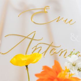 Clear Acrylic Wedding Table Sign - Welcome to Our Wedding