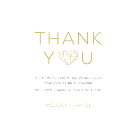 Diamond Love Thank You Card by Patrizia T.