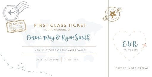 Lets Travel Together Wedding Invitations by Olivia C.