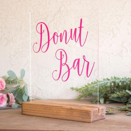 Donut Bar Acrylic Sign