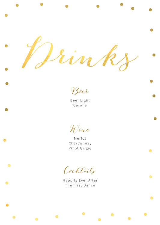 Goldie DotsMenu Cards by Inggrid H.