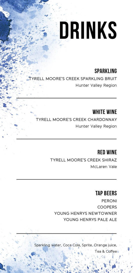 Watercolour SplashMenu Cards by Phabo R.
