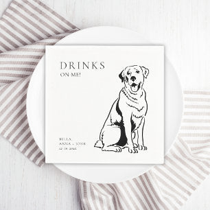 Drinks on Me Dog Wedding Napkins