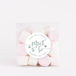Dusty Sage Mint to Be Personalized Wedding Favor Classic Round Sticker