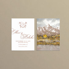 Tied in the Tetons Save The Date Card