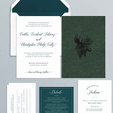Clean Lines, Full Hearts Wedding Invitation