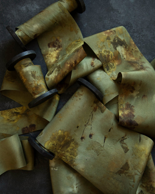 Limited Edition | Original Eco-Print No. 122 Silk Ribbon