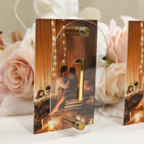Elegance Captured Double-Layer Acrylic Table Number CT037