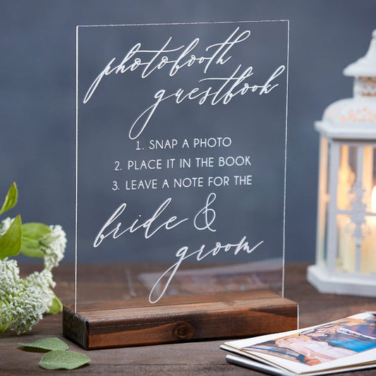 Elegant Photobooth Guestbook Wedding Sign