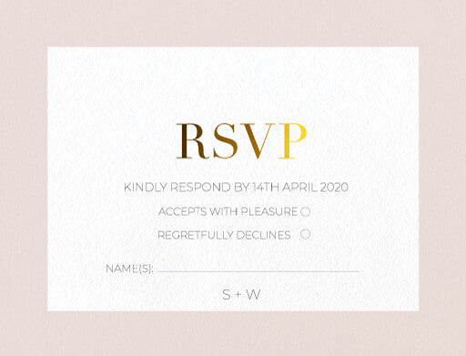 Elegant Type RSVP Cards by Shab M.