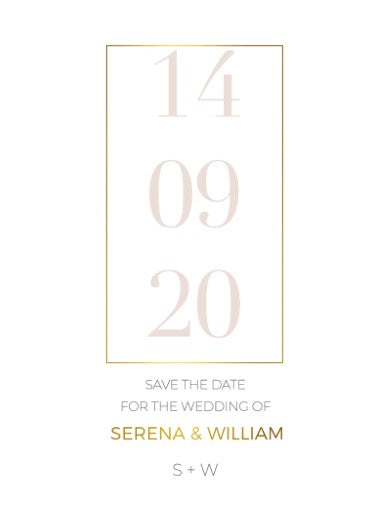 Elegant Type Save The Date Cards by Shab M.
