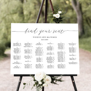Elegant Alphabetical Wedding Seating Chart