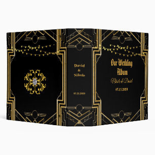 Elegant Art Deco Wedding Album Binder