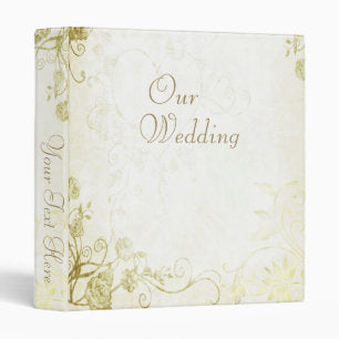 Elegant Gold Wedding Photo Album Binder