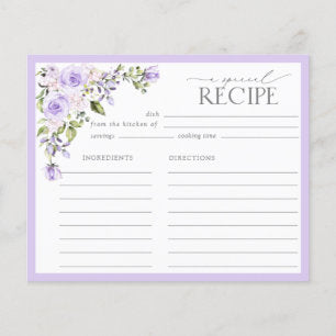 Elegant Lilac Lavender Floral Bridal Shower