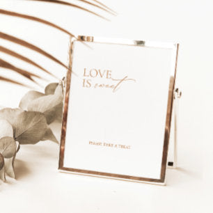 Elegant Love is Sweet Wedding Tabletop Signs