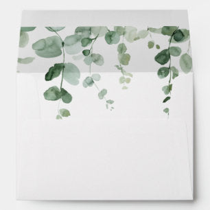 Elegant Minimalist Eucalyptus Wedding Invitation Envelope
