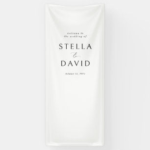 Elegant Minimalist Welcome Wedding Decor Banner