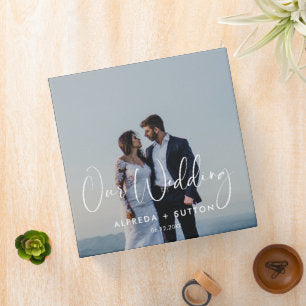 Elegant & modern wedding photo album 3 ring binder