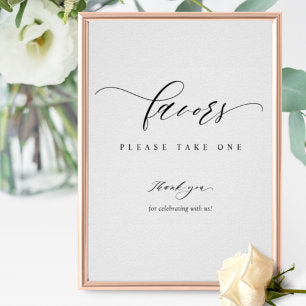 Elegant Script Wedding Favor Sign