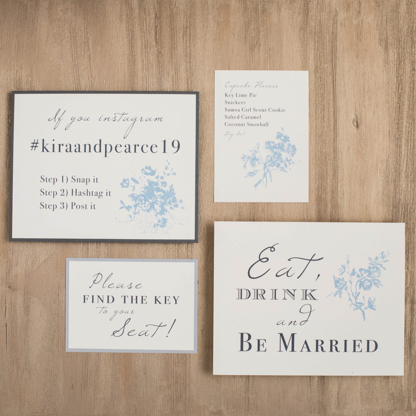 Elegant Blue Custom Signs