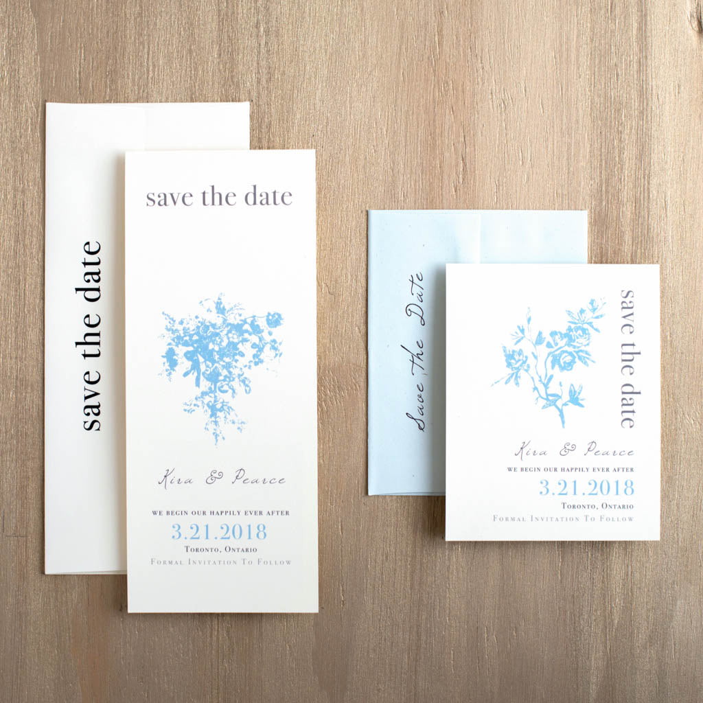 Elegant Blue Save The Dates