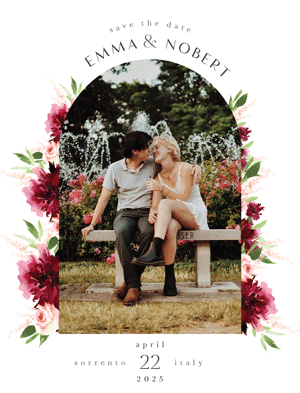 Elegant Flowers Save The Date Cards by Joy