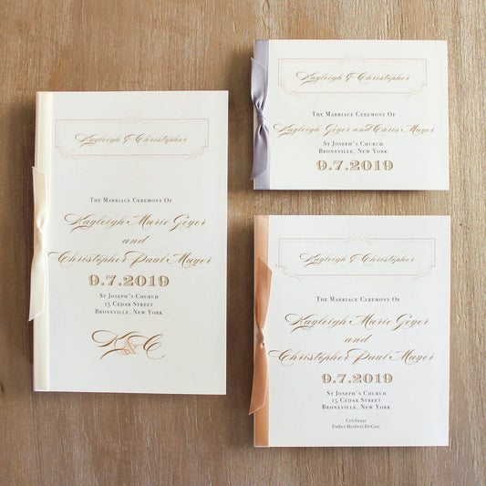 Elegant Ivory Ceremony Booklet
